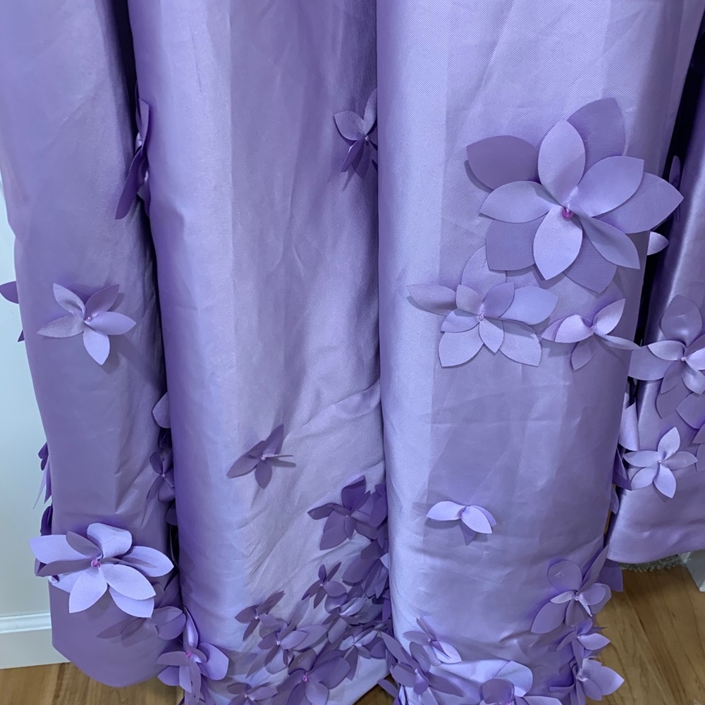 Sherri Hill Lilac Floral Ball Gown 52581 - Picture 5 of 13